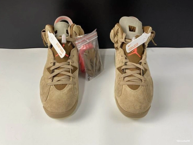 Rep TBkick British Khaki Retro 6 Scott Travis Jordan Air DH0690-200 0825
